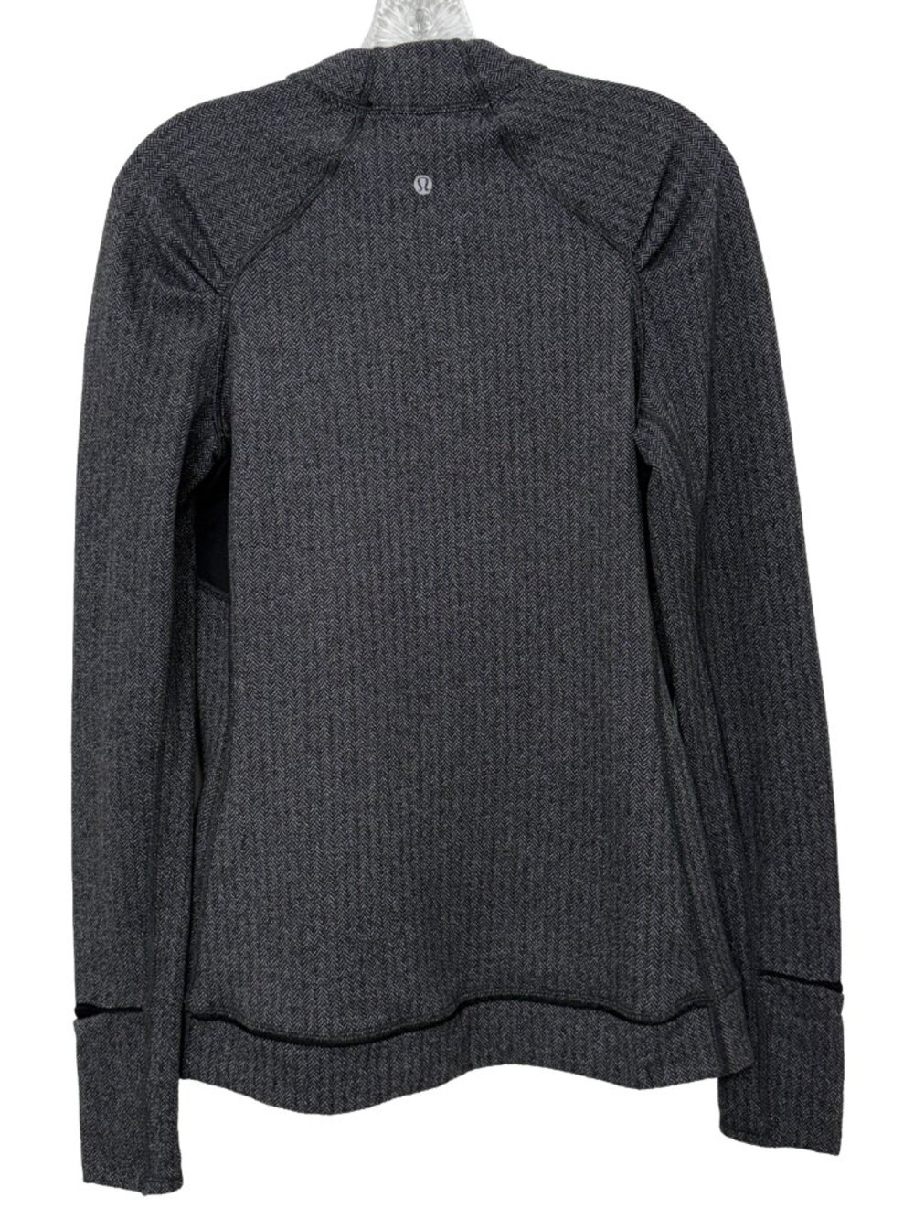 Lululemon Think Fast Long Sleeve Heathered Herringbone Women's top size 10 - Picture 4 of 9